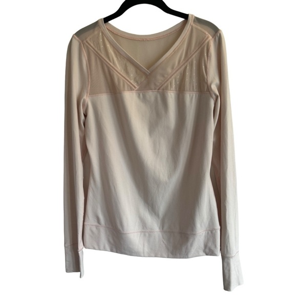 Lululemon Just Breathe Long Sleeve, Heathered Parfait Pink, Size 6 - Picture 8 of 12